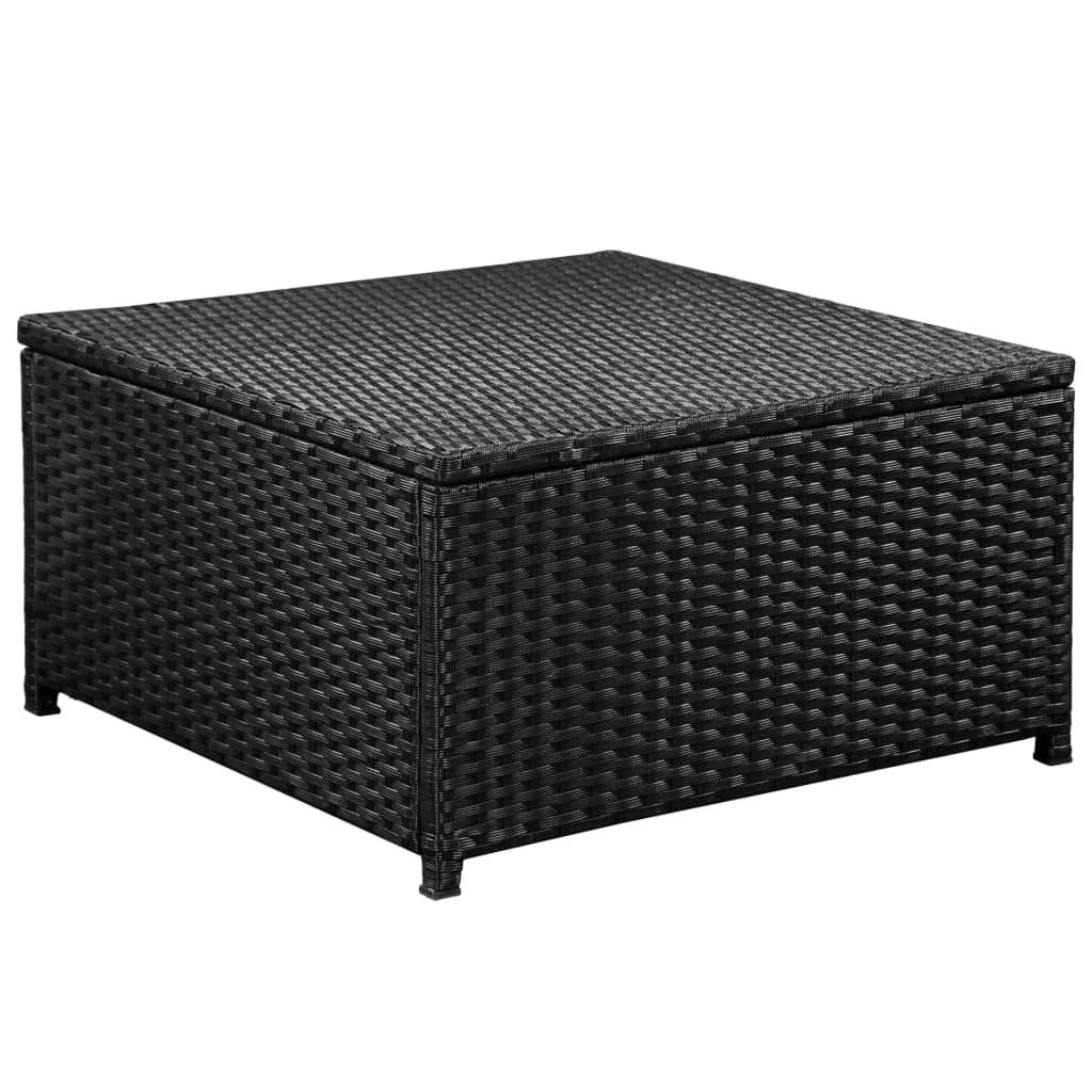 12 Piece Garden Lounge Set with Cushions Poly Rattan Black