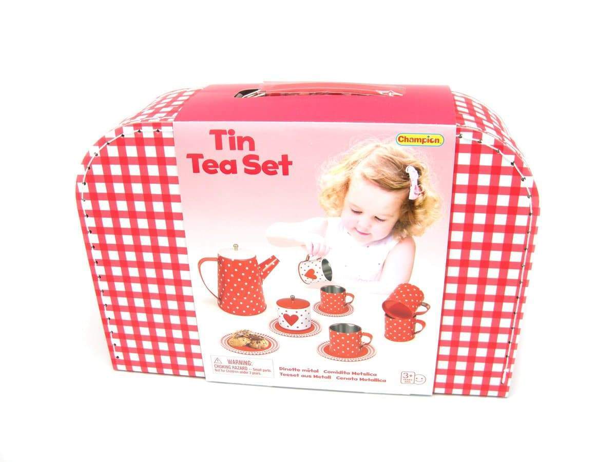 toys for infant 13Pcs Heart Tin Tea Set In Mug