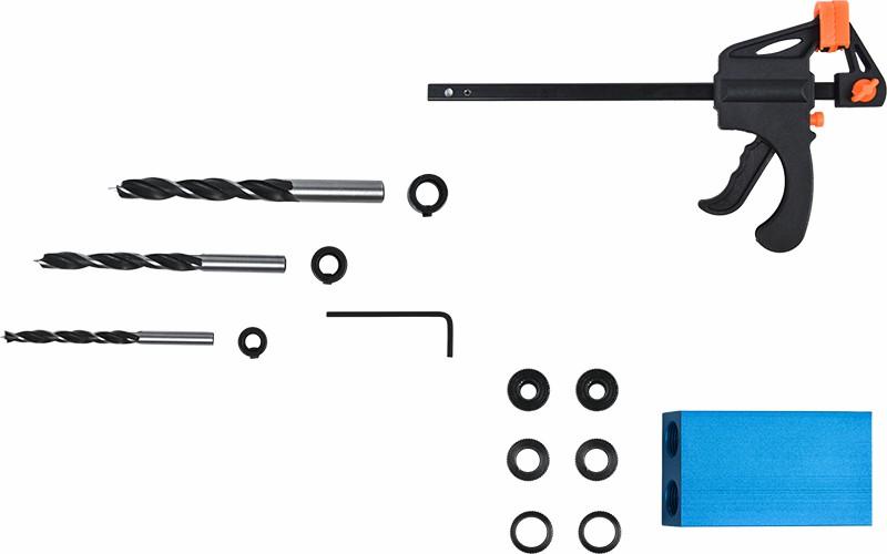 Tools 14X Pocket Hole Jig Kit Woodworking Drill Hole