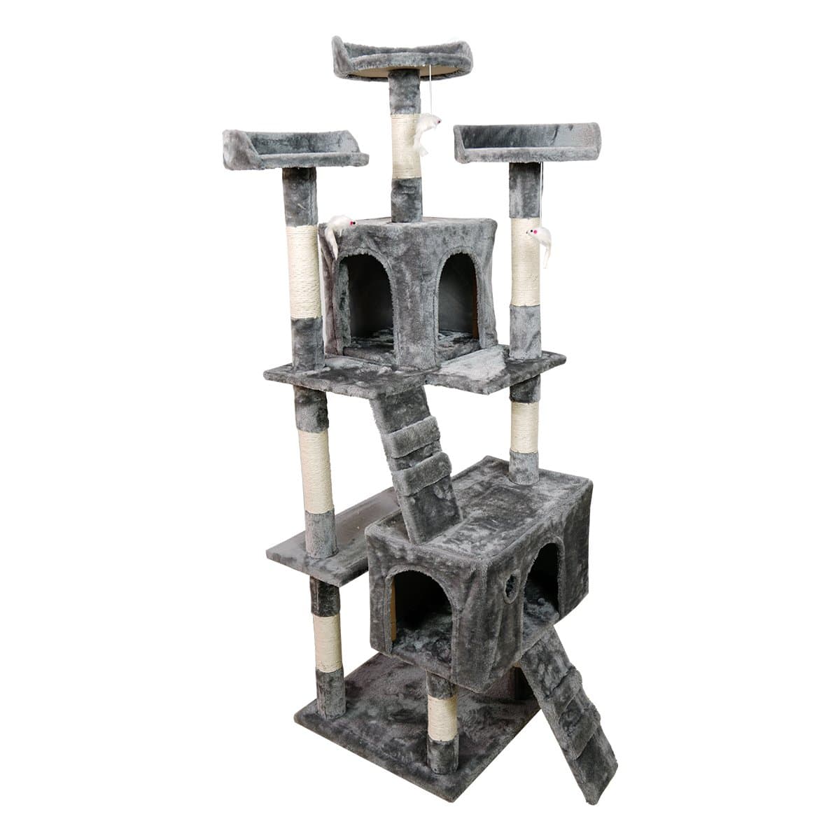 170Cm Cat Tree Scratching Post - Silver Grey