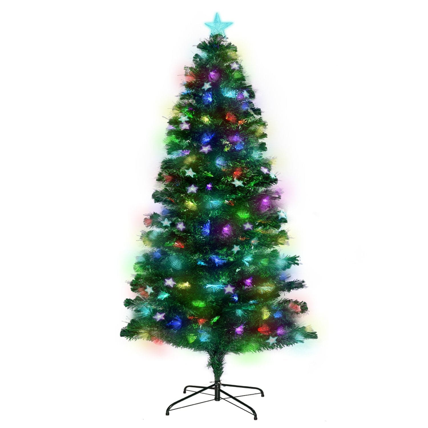 2.1m Enchanted Pre Lit Fibre Optic Christmas Tree