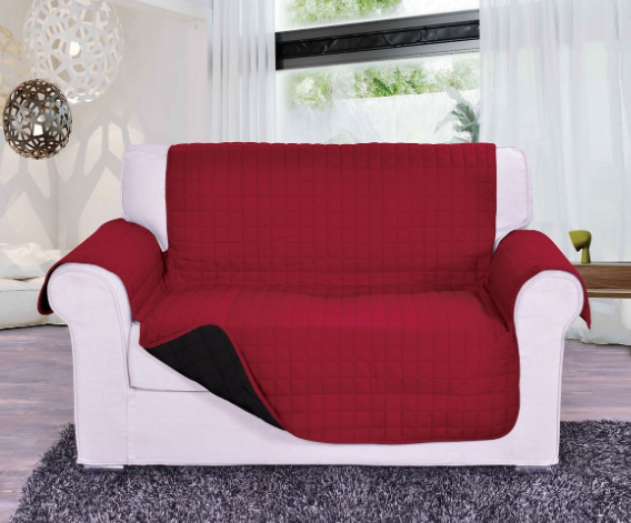 home & garden 2 Seater Slipcovers Black/Red