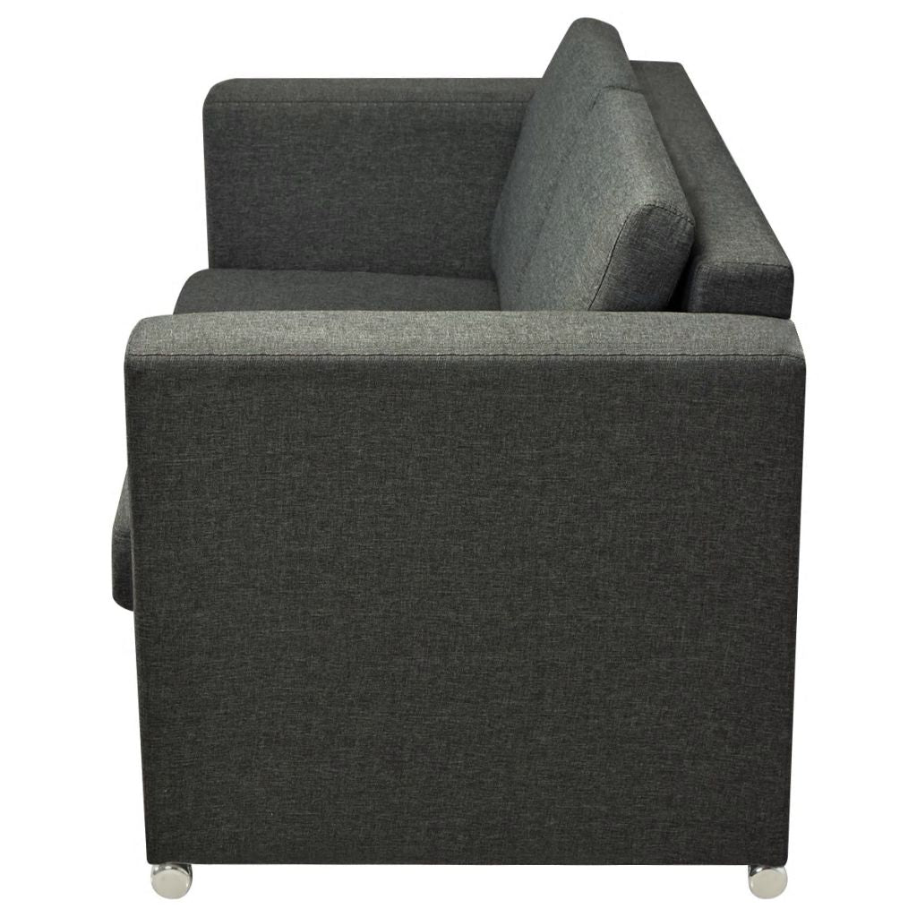 2-Seater Sofa Fabric Dark Grey