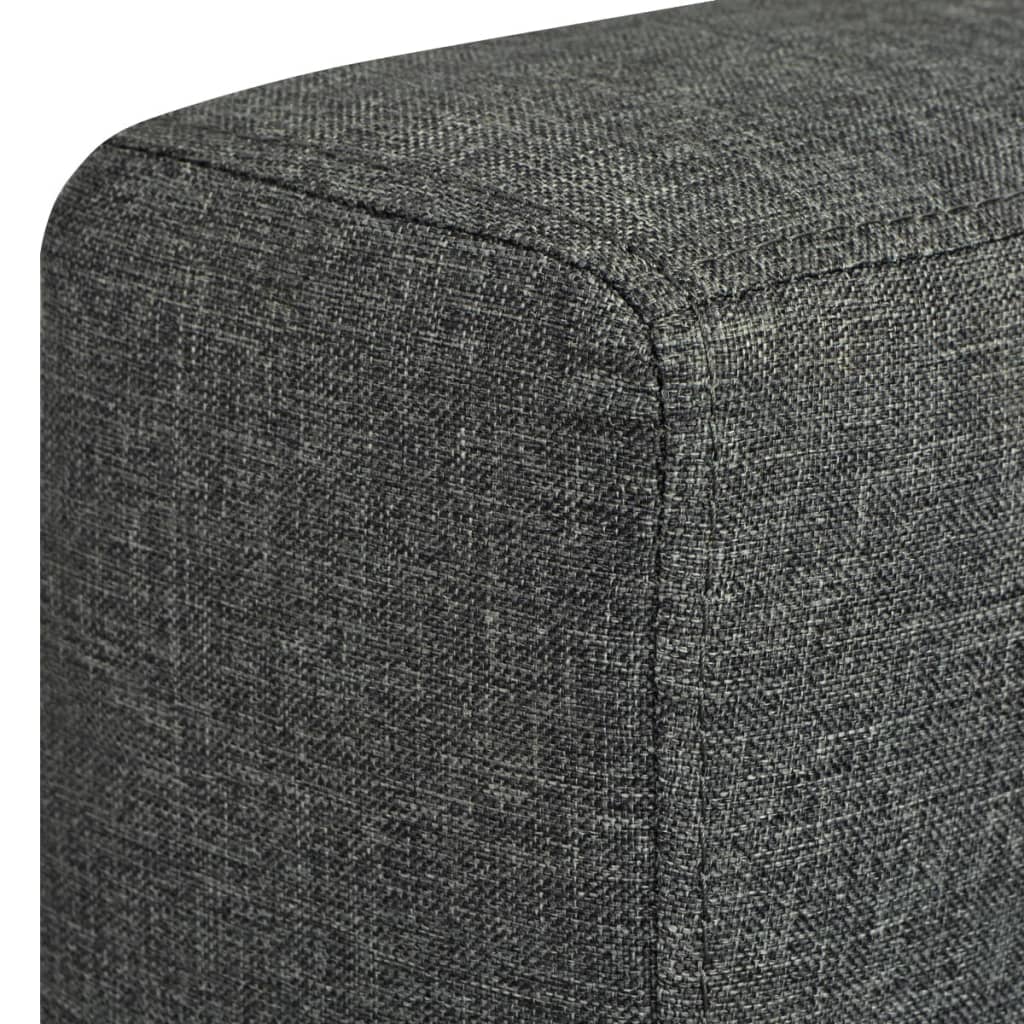 2-Seater Sofa Fabric Dark Grey