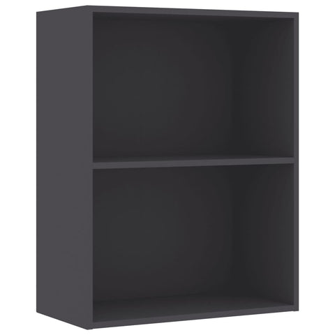 2-Tier Book Cabinet Grey - Chipboard