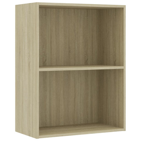 2-Tier Book Cabinet Sonoma Oak - Chipboard