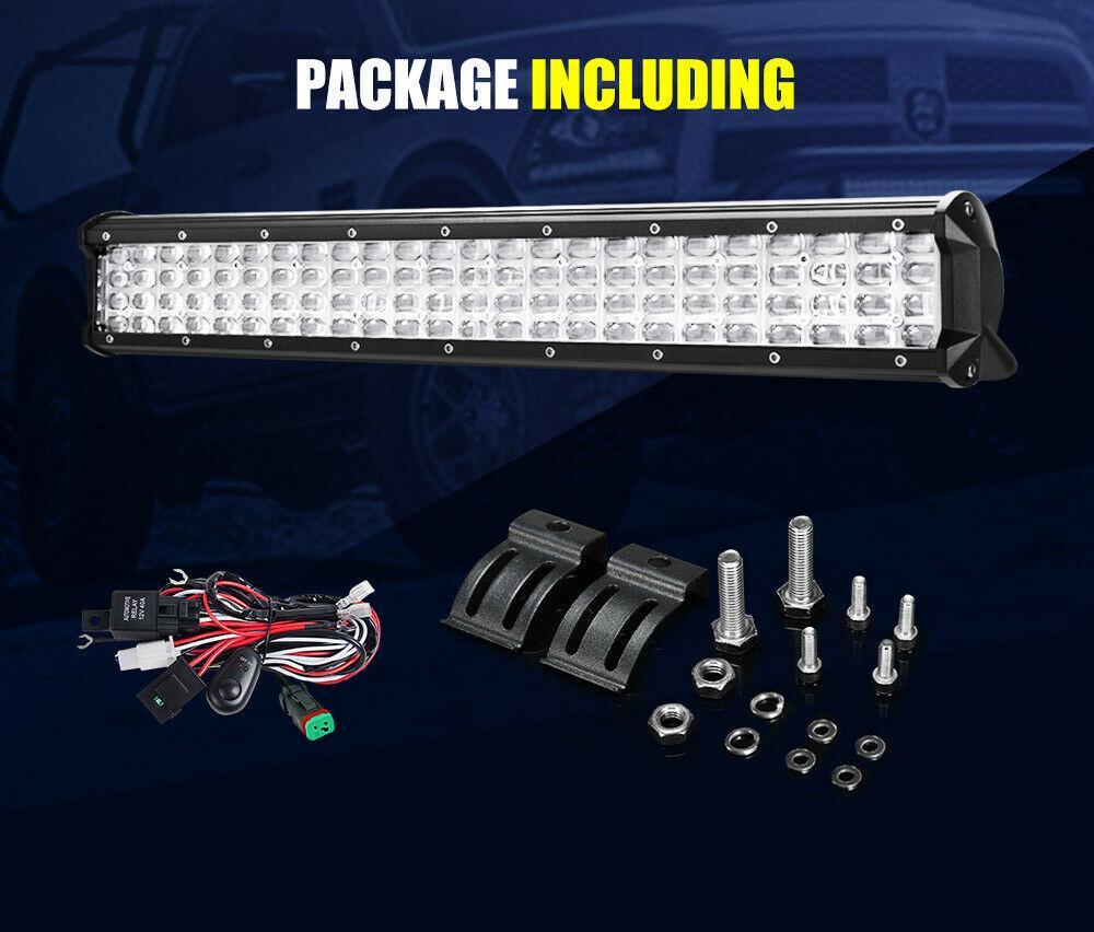 20inch Cree LED Work Light Bar Quad Row Driving Lamp Offroad 4WD Truck 22/23"