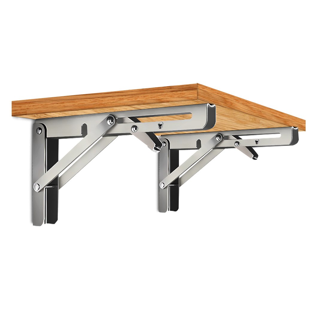 Folding Table Bracket 2Pcs 16" Folding Wall Shelf Bench