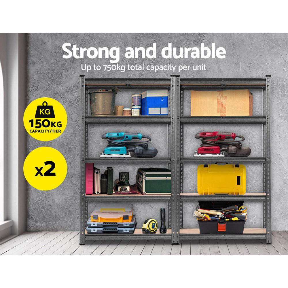 Storage 2x0.7M Steel Warehouse Racking Rack Shelving Storage Garage Shelves Shelf