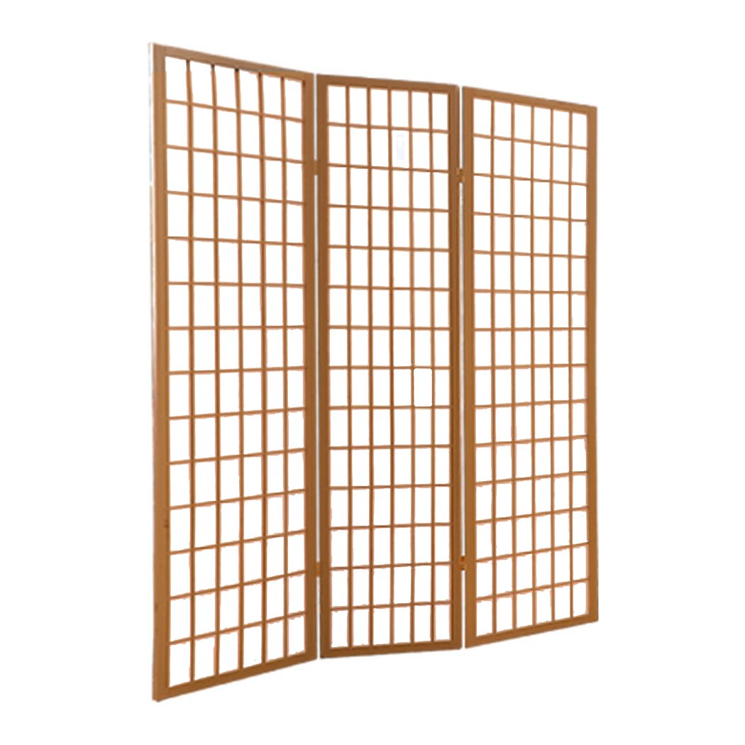 living room 3 Panel Free Standing Foldable  Room Divider Privacy Screen  Wood Frame