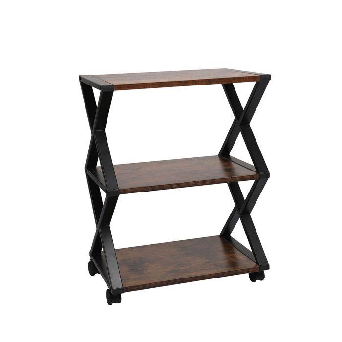 3-Tier Wooden Metal Desk Organizer Storage Shelf