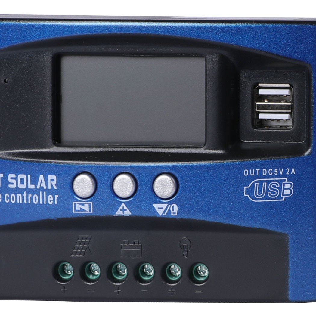 outdoor living 30A Solar Panel Charge Controller 12V 24V Regulator Auto Dual USB Mppt Battery