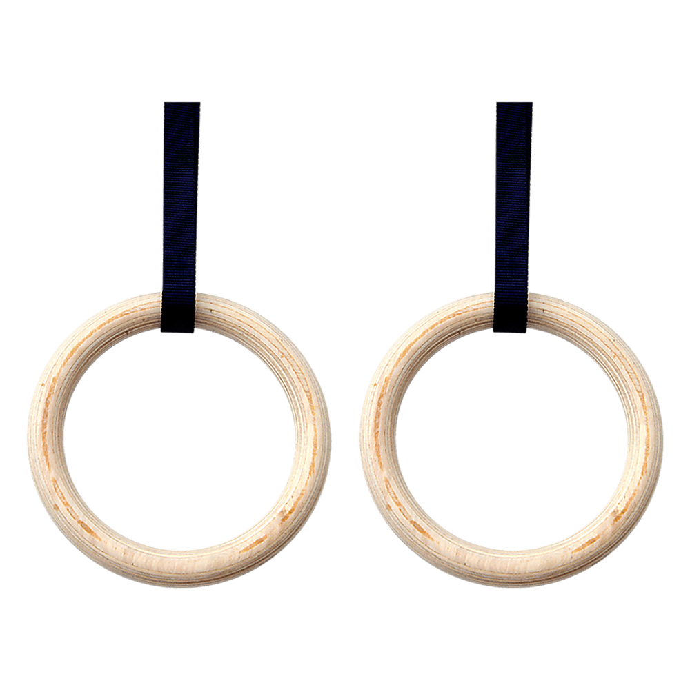 32mm Wooden Gymnastic Rings Olympic Gym Rings Strength Training