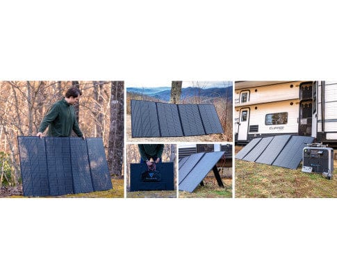 350W Solar Panel Generator Portable Power Station, Foldable Solar Power Backup