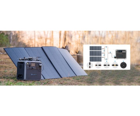 350W Solar Panel Generator Portable Power Station, Foldable Solar Power Backup