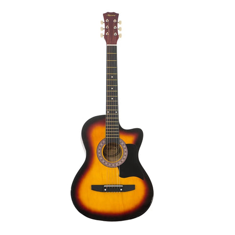 38in Pro Cutaway Acoustic Guitar with Bag Strings - Sun Burst