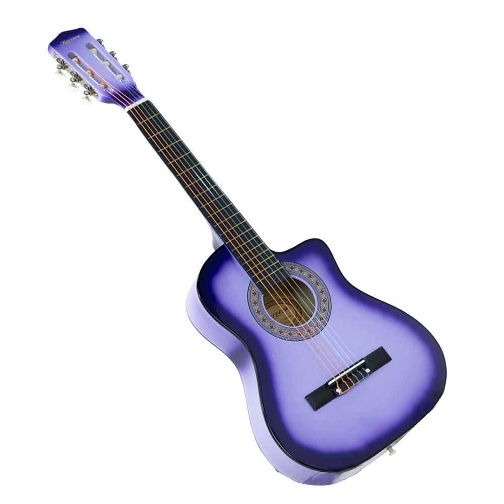 38in Pro Cutaway Acoustic Guitar with guitar bag - Purple Burst