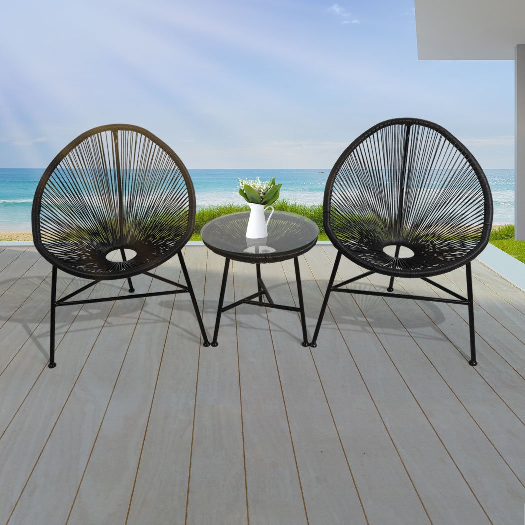 outdoor furniture 3Pcs Outdoor Chairs Bench