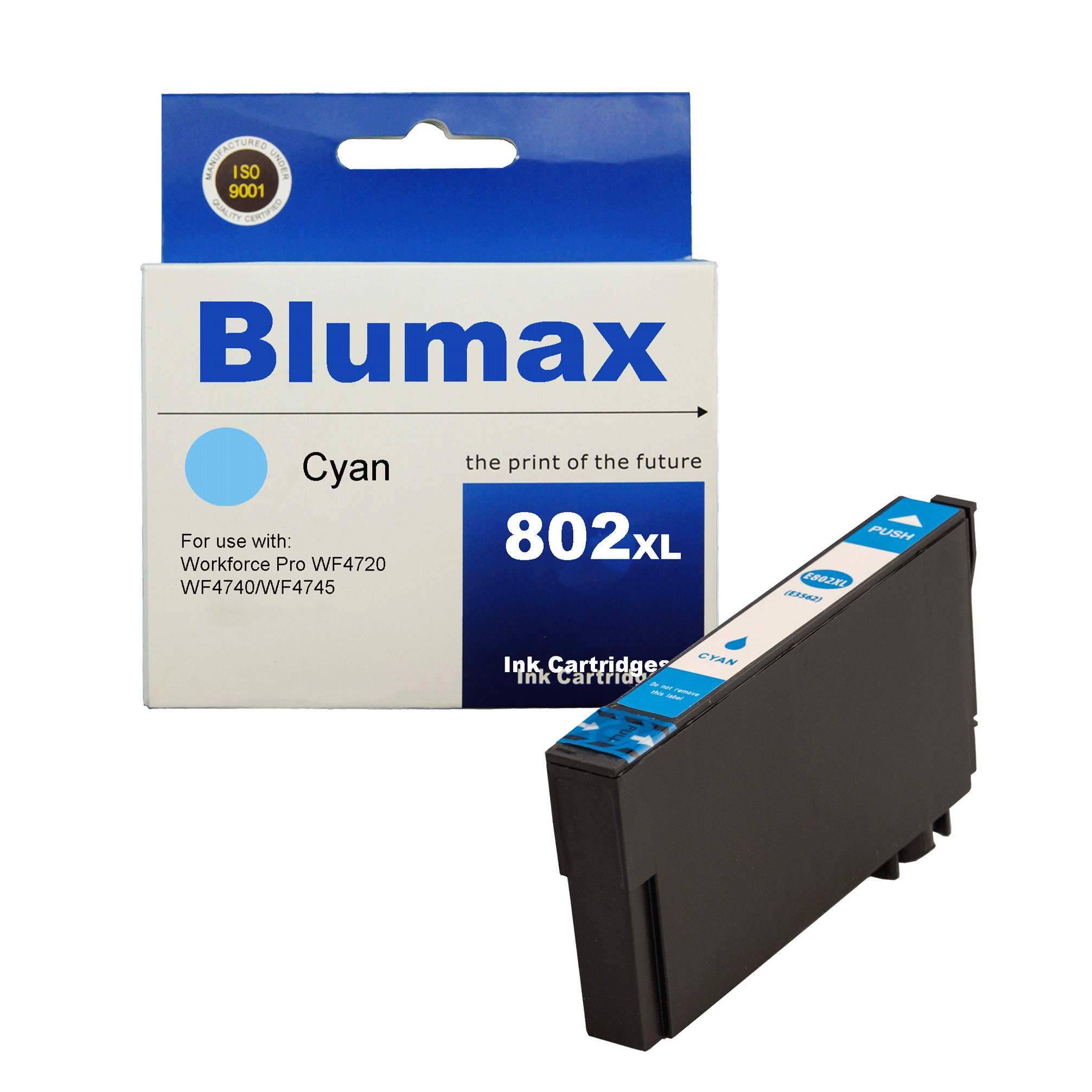 4 Pack Blumax Alternative for Epson 802XL Ink Cartridges