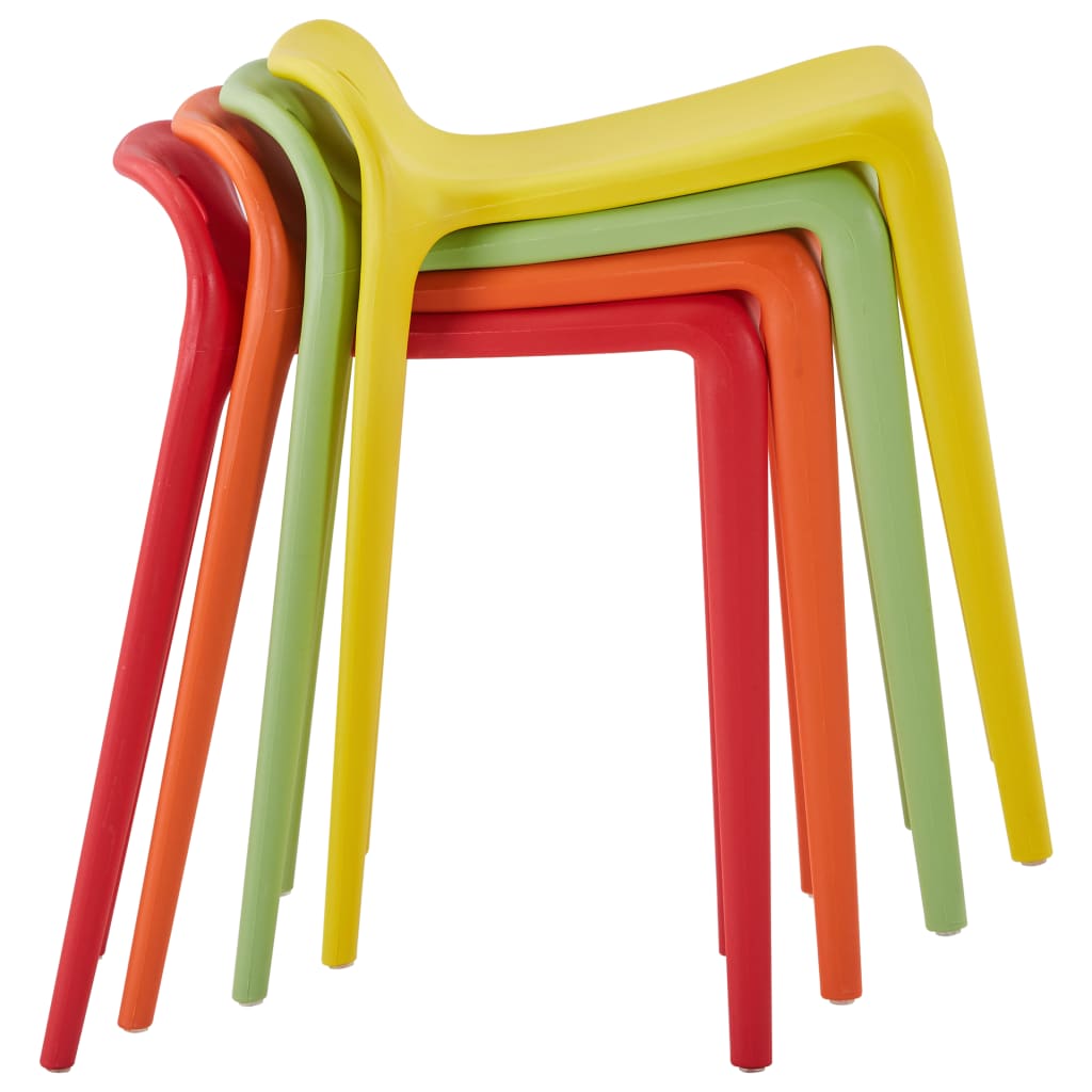 4 pcs Multicolour Stools