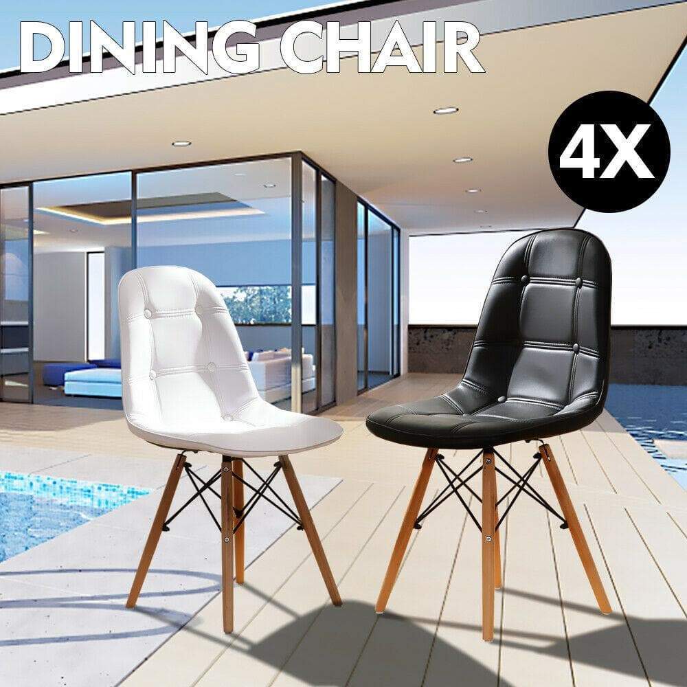 dining room 4X Pu Leather Dining and Lounge Chairs