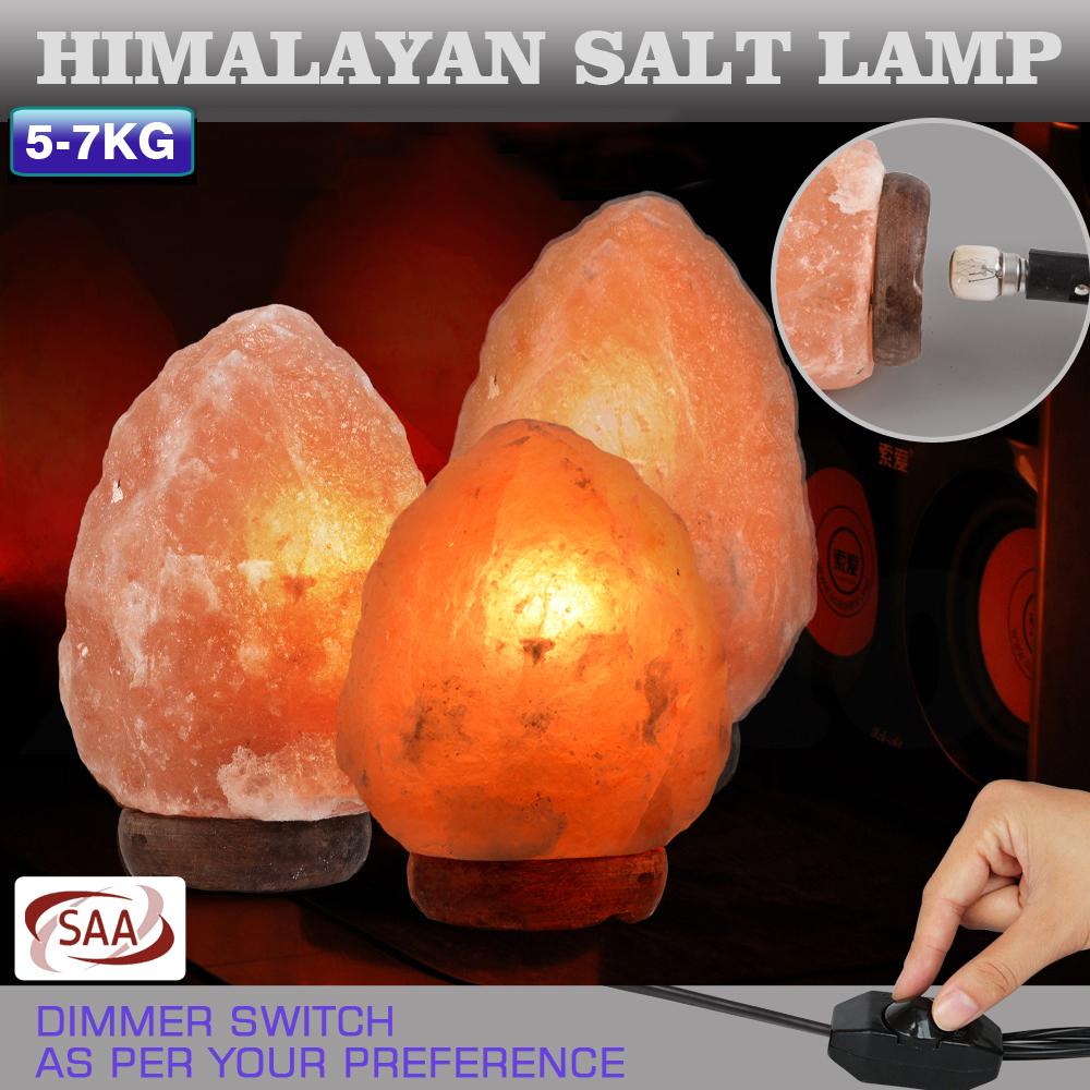 lighting 5-7 Kg Salt Lamp Rock Crystal Natural Light Dimmer Switch