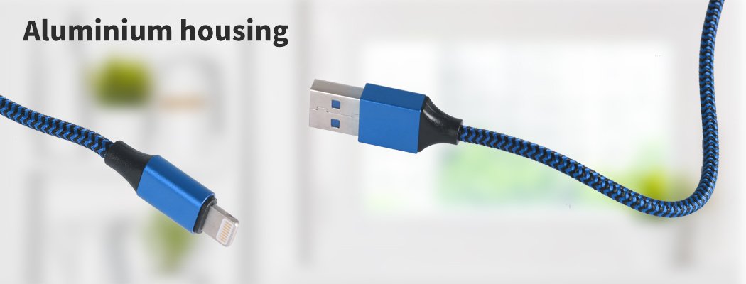 Entertainment & Elec 5x USB Fast Charging Cable iPhone Blue