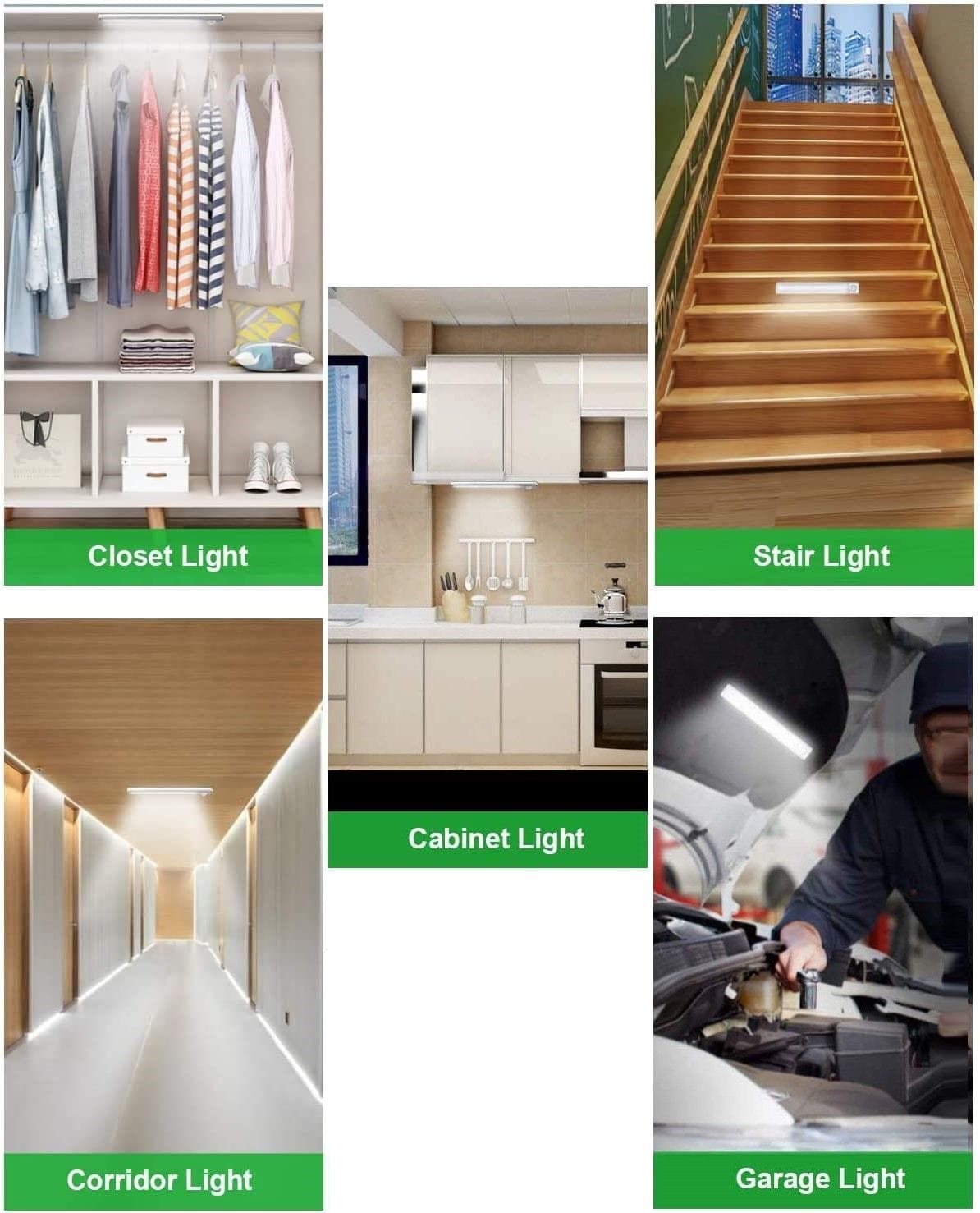 80 LED Motion Closet Sensor Rechargeable Lights for Kitchen