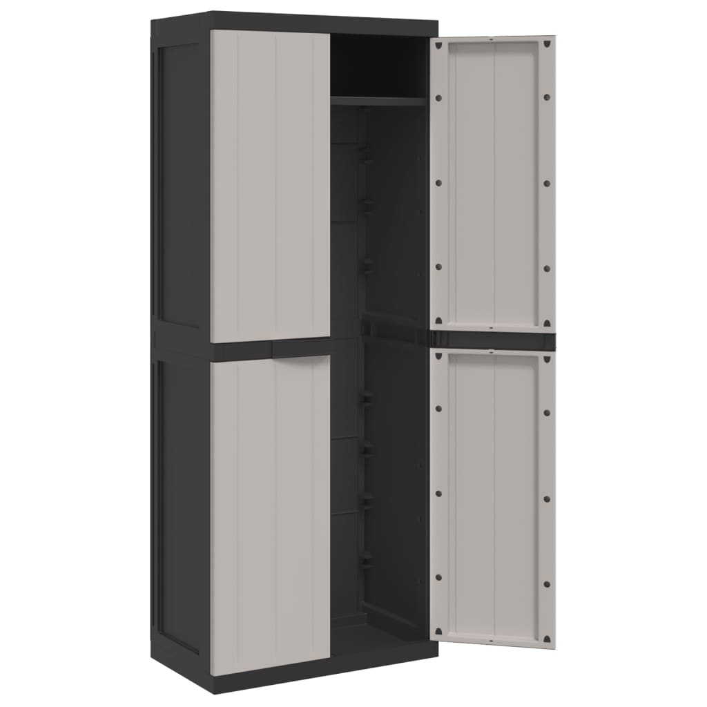 Outdoor Storage Grey and Black Cabinet