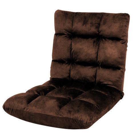 indoor furniture Adjustable Cushioned Floor Gaming Lounge Chair 100 x 50 x 12cm - Brown