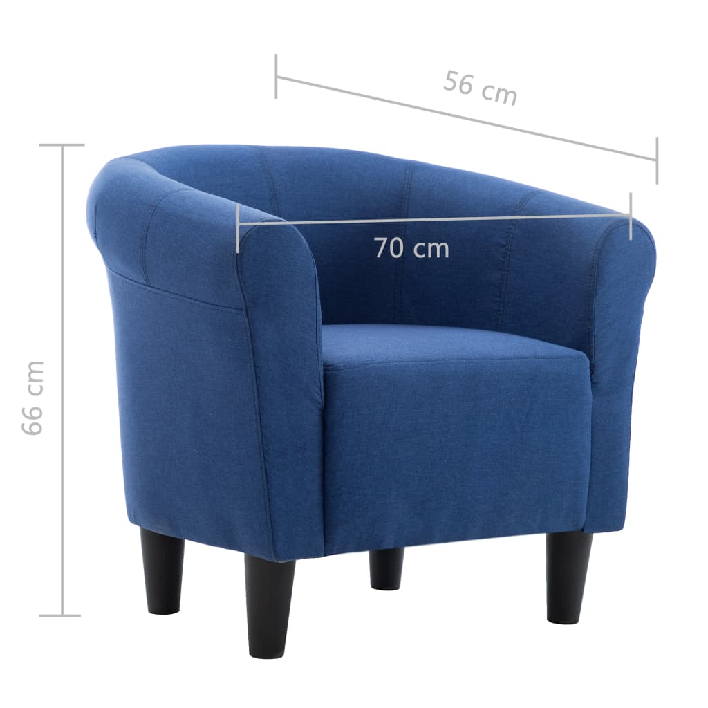 Armchair Blue Fabric