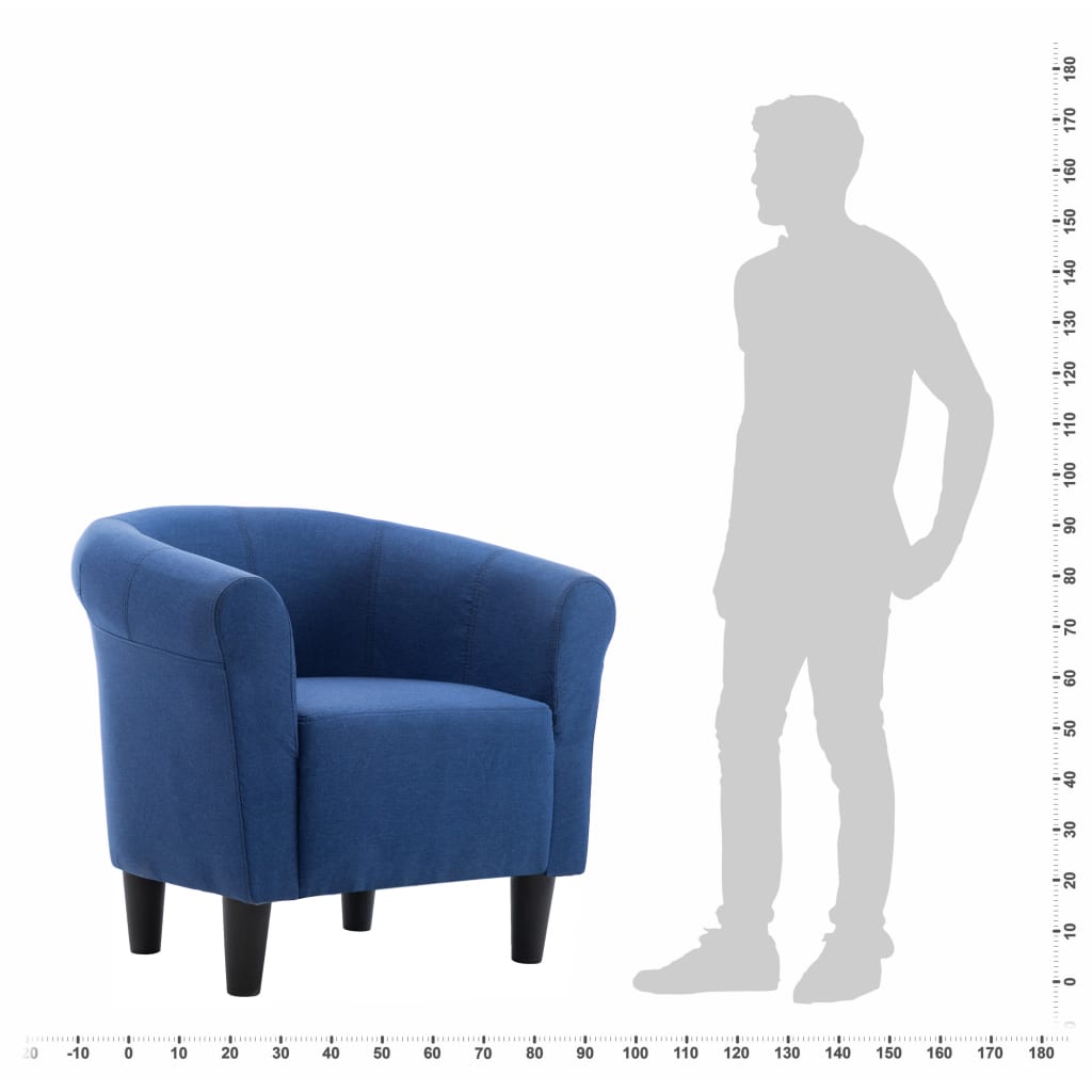 Armchair Blue Fabric