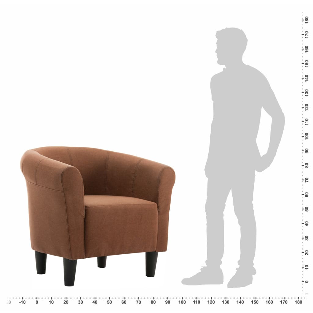 Armchair Brown Fabric