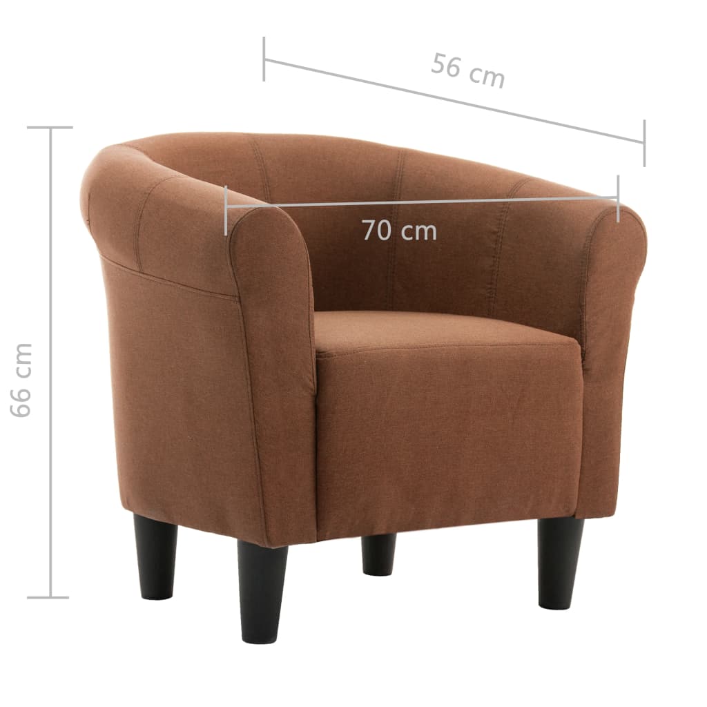 Armchair Brown Fabric