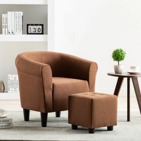 Armchair Brown Fabric