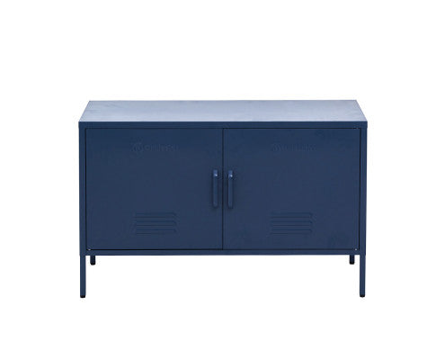 ArtissIn Base Metal Locker Storage Shelf Organizer Cabinet Buffet Sideboard Blue