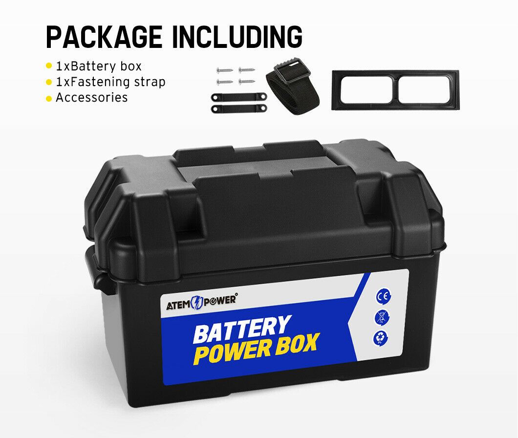 ATEM POWER AGM Battery Box Dual System 12V 24V 100 120 130 135 145AH Universal