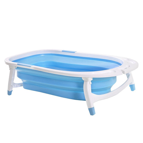 baby products Baby Bath Infant Foldable Tub Bathing Showerblue