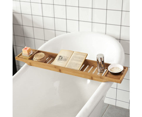 Bamboo Bath Caddy, Tray,Organiser Natural