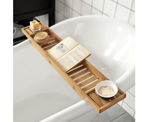 Bamboo Bath Caddy, Tray,Organiser Natural