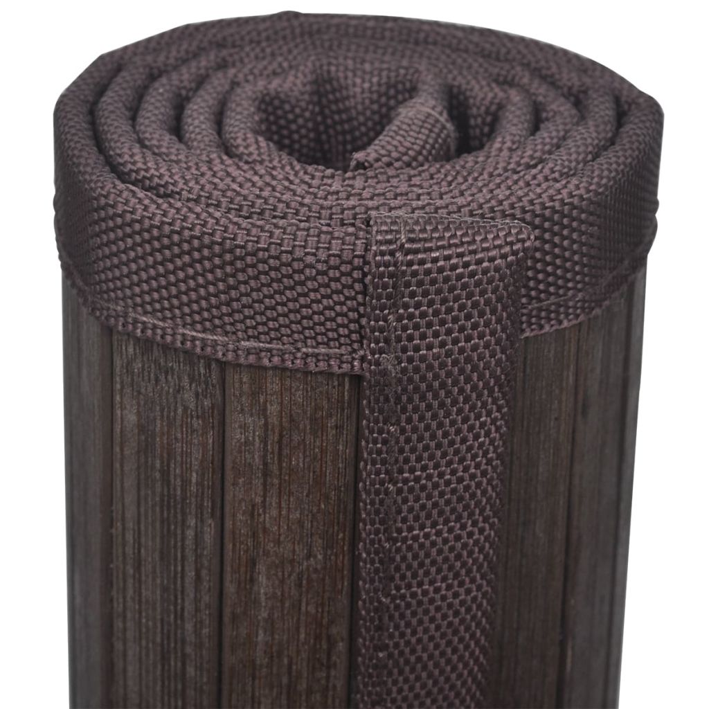 Bamboo Bath Mat 60 x 90 cm Dark Brown