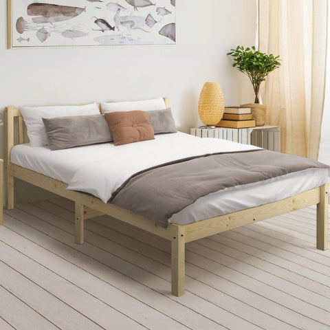 Bed Frame Queen Size Wooden Timber Mattress Base Solid Wood Platform