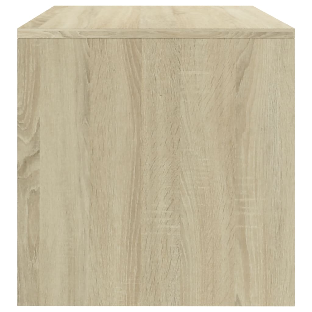 Bedside Cabinets 2 pcs White and Sonoma Oak 40x30x30 cm Chipboard