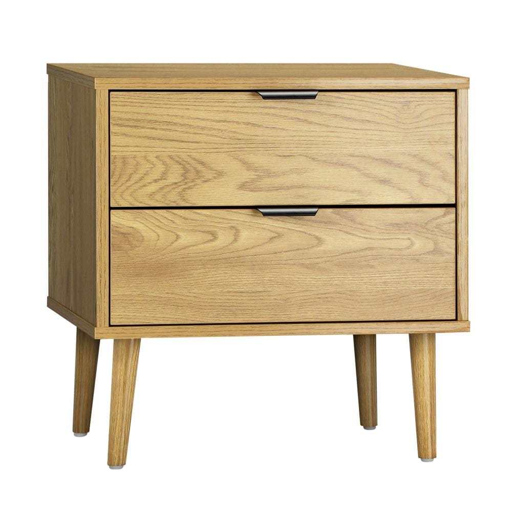 Bedside Tables Side Table 2 Drawers Bedroom Furniture Storage Cabinet