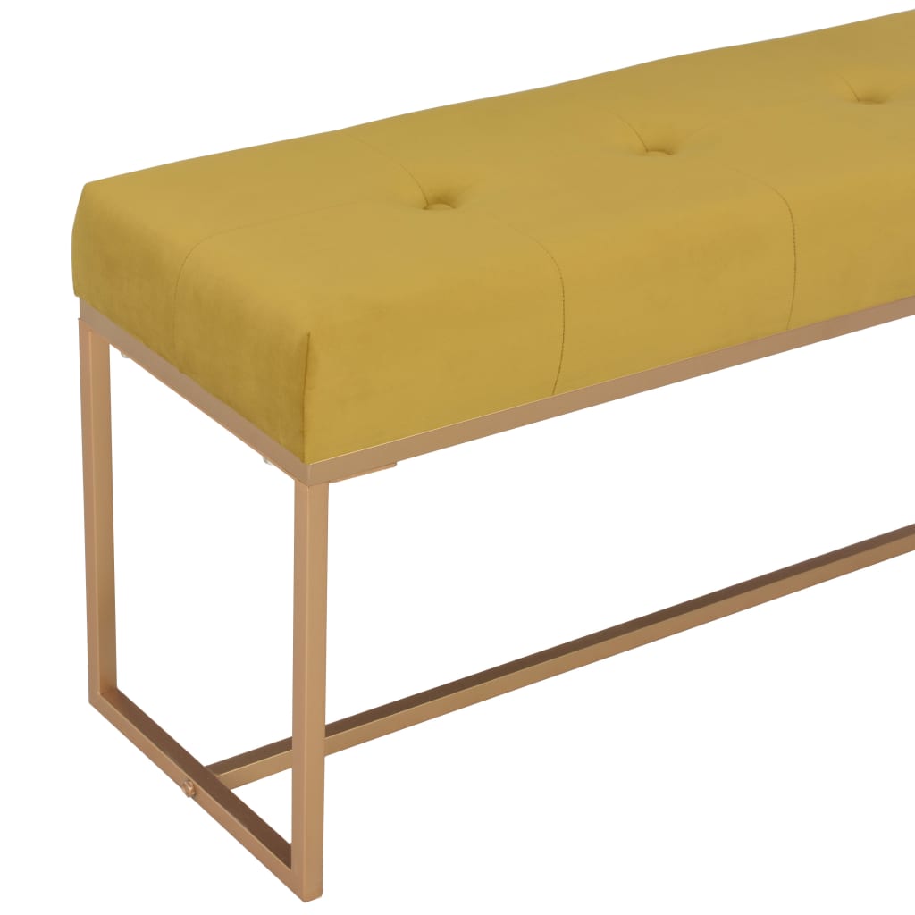 Bench 120 cm Mustard Velvet