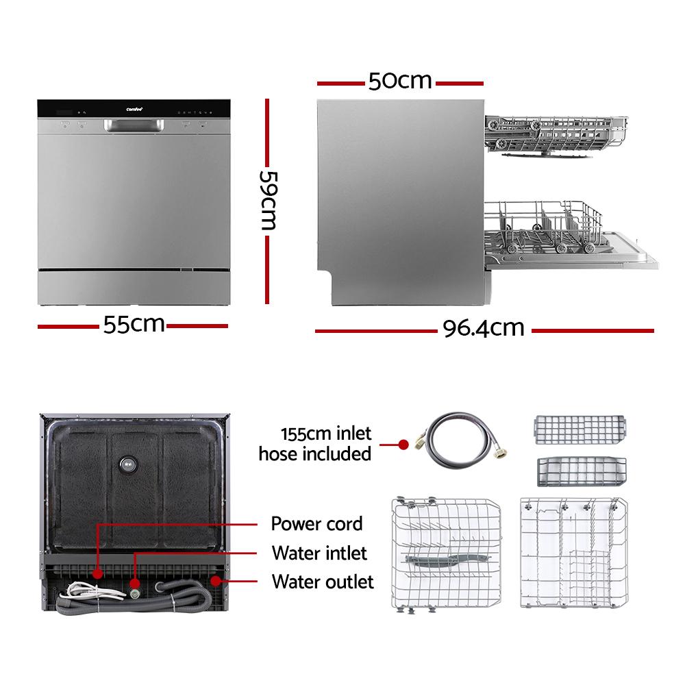 Appliances > Kitchen Appliances Benchtop Dishwasher 8 Place Setting Countertop Dishwasher Freestanding
