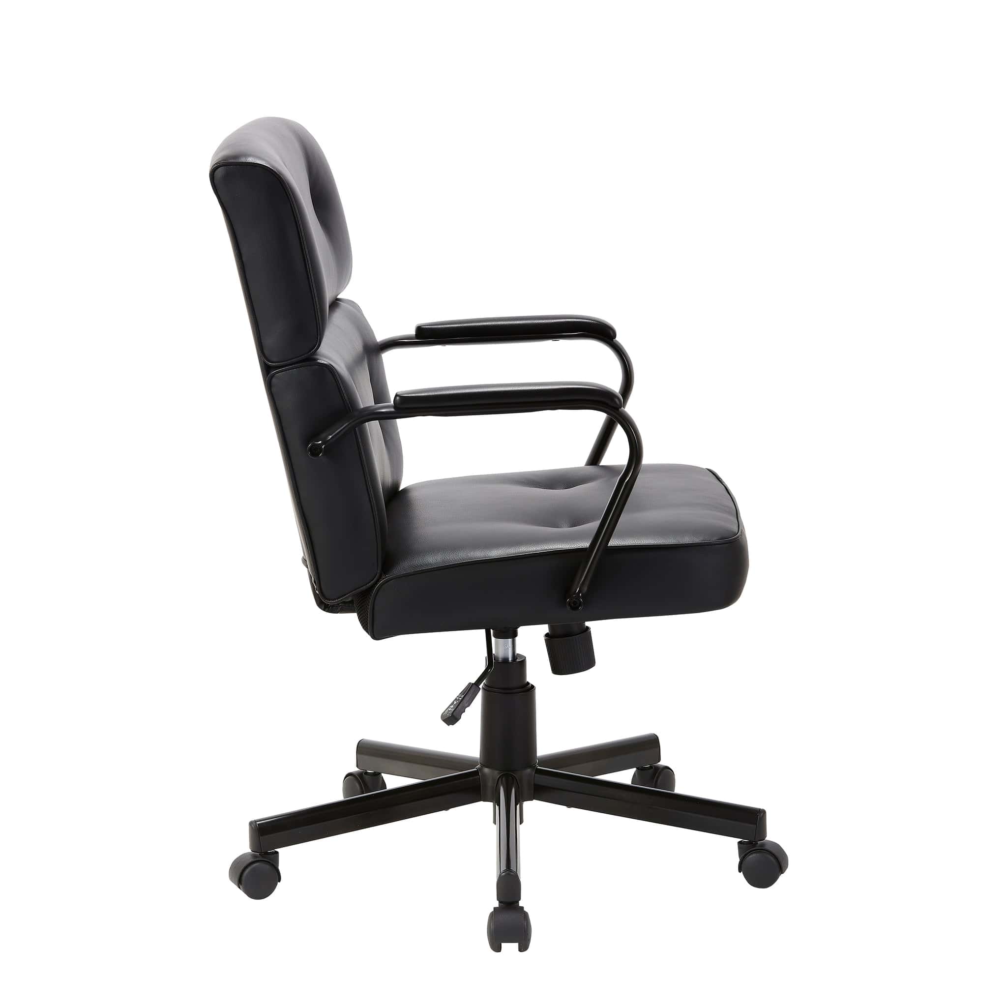 Beverly Home Office Chair In Black PU/Brown Fabric