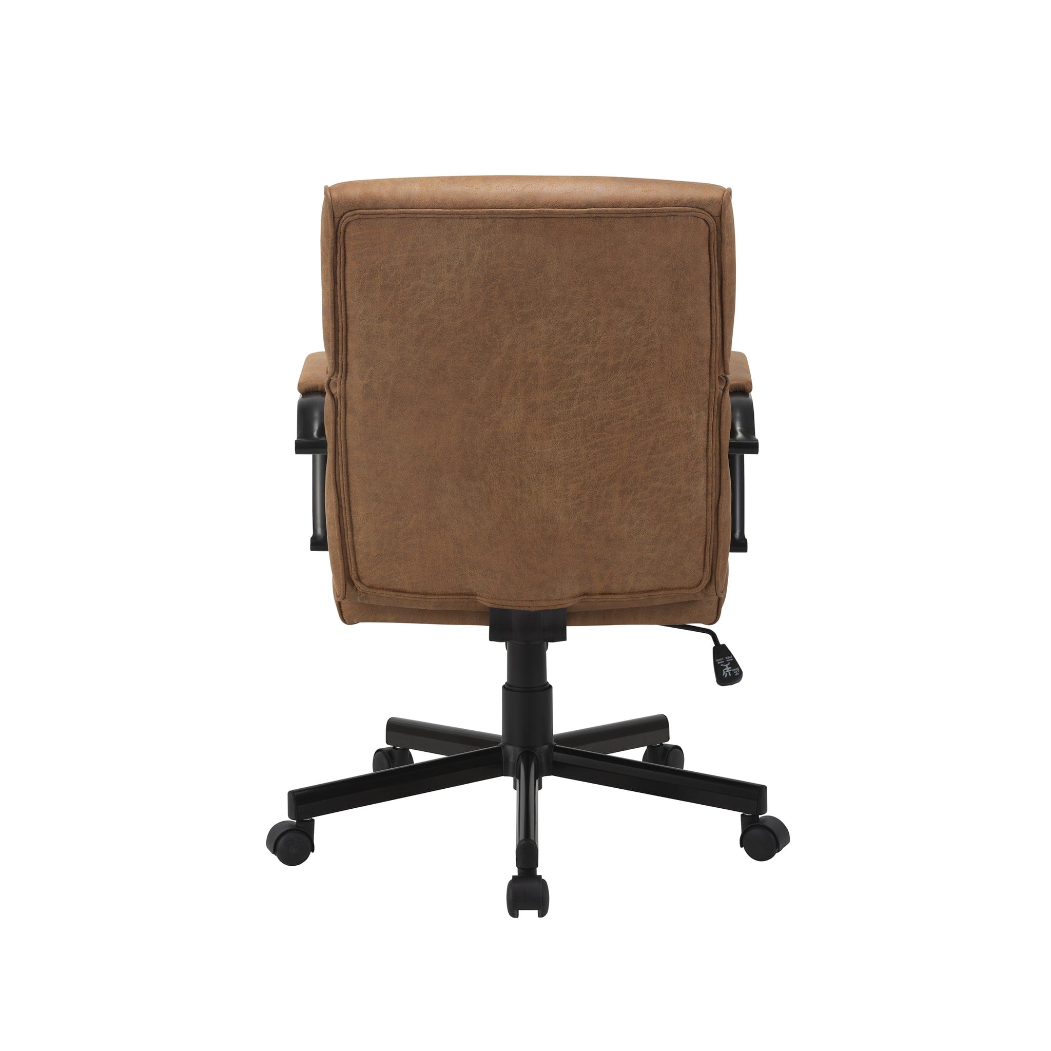 Beverly Home Office Chair In Black PU/Brown Fabric