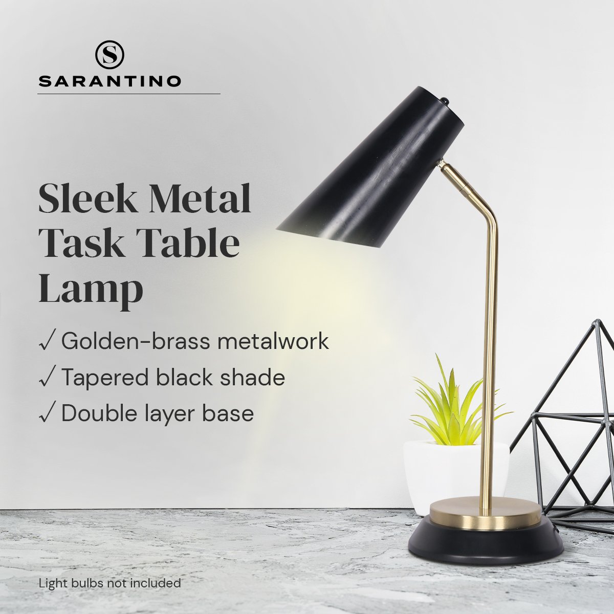 Black/Brass Table Lamp