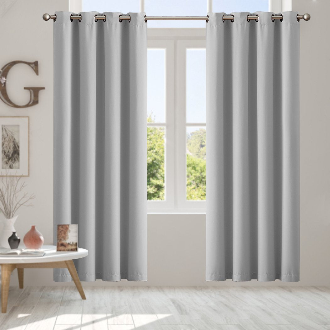 living room Blockout Curtain Blackout Curtains Eyelet Room 102x275cm Grey